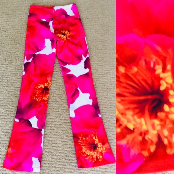 Vintage Y2K Digital FLORAL Print PANTS Size Small - Picture 8 of 8